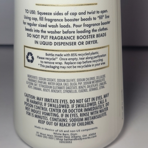 White Barn White Gardenia Fabric Care Fragrance Booster New Bath & Body Works - Picture 5 of 5